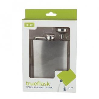 Trueflask 6oz. Stainless Steel Flask with Funnel