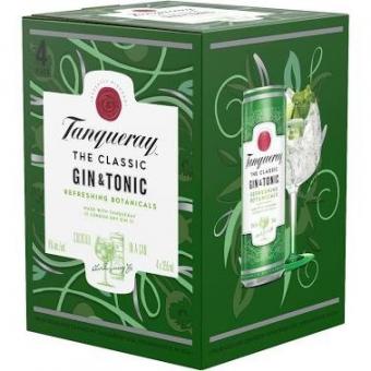 Tanqueray - Classic Gin & Tonic (4 pack 12oz cans) (4 pack 12oz cans)