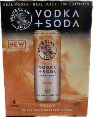 White Claw - Peach Vodka + Soda (4 pack 12oz cans) (4 pack 12oz cans)